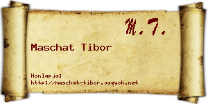 Maschat Tibor névjegykártya